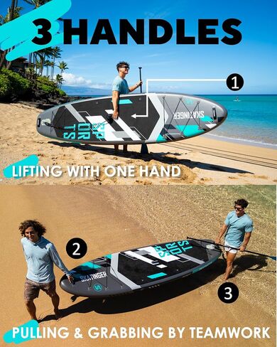 11'6×35" Super Wide Inflatable Stand Up Paddle Board, Ultra Stable Wide SUP for 2+1 People/Family/Big Size w/Shoulder Strap, 100L Backpack, All-Round Sup Board, US Fin in Saudi Arabia