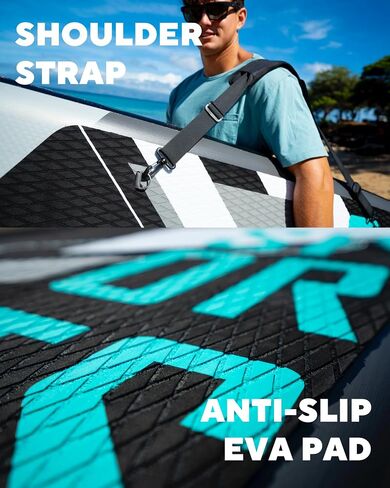 11'6×35" Super Wide Inflatable Stand Up Paddle Board, Ultra Stable Wide SUP for 2+1 People/Family/Big Size w/Shoulder Strap, 100L Backpack, All-Round Sup Board, US Fin in Saudi Arabia