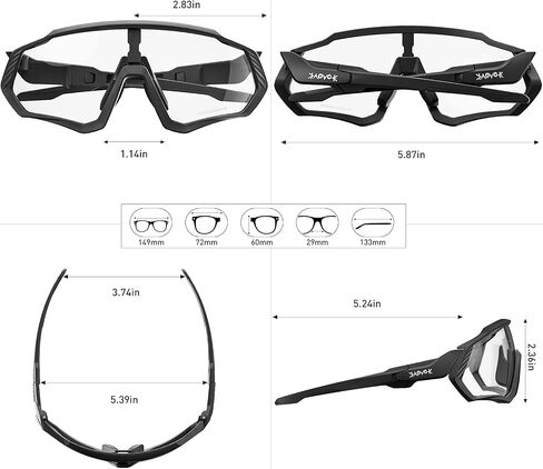 KAPVOE Photochromic Cycling Glasses Men Women Mountain Bike Sunglasses Clear MTB Bicycle Riding in Saudi Arabia