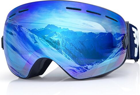 نظارات EXP VISION للتزلج على الجليد للرجال والنساء والشباب، مضادة للضباب OTG نظارات ثلج شتوية بعدسة كروية قابلة للفصل in Kuwait