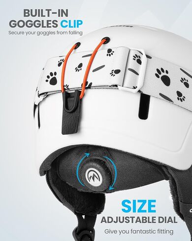 OutdoorMaster Kids Ski Helmet and Goggles Set, Snowboard Helmet, Durable PC Shell & EPS Foam, Snow Helmet 12 Cooling Vents, Dial Fit Skiing Helmet, Safety-Certified Snow Sport Helmets for Boys & Girls in Kuwait