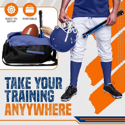 True Strike Pro Football Kicking Tee - Ultimate Football Tee Compatible with All Ball Sizes, Bonus Goal Kicking Tracker, Field Goal Football Holder in Kuwait