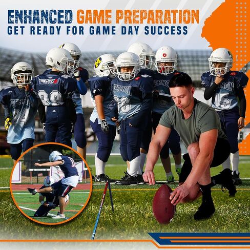True Strike Pro Football Kicking Tee - Ultimate Football Tee Compatible with All Ball Sizes, Bonus Goal Kicking Tracker, Field Goal Football Holder in Kuwait