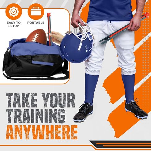 True Strike Pro Football Kicking Tee - Ultimate Football Tee Compatible with All Ball Sizes, Bonus Goal Kicking Tracker, Field Goal Football Holder in Kuwait