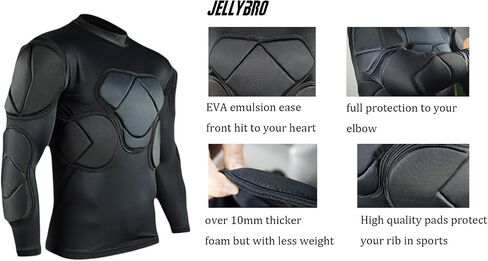 Men's Padded Football Protective Gear Set Training Suit for Soccer Basketball Paintball Rib Protector in Kuwait