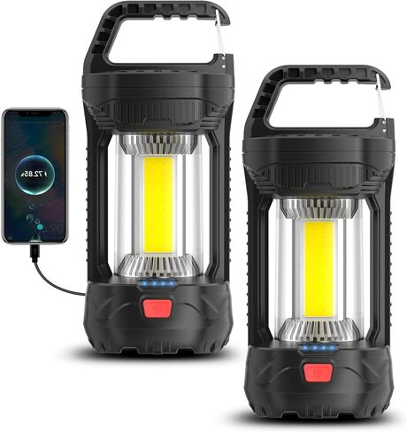 Favourlite LED Camping Lantern Rechargeable, 1500LM 4 Light Modes Camping Light 4000mAh Phone Charger Lanterns for Power Outages Portable Waterproof Camping Essentials for Emergency (Leaf Green) in Saudi Arabia