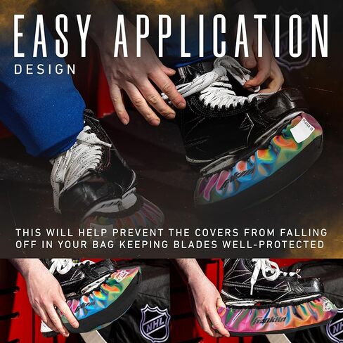 واقيات التزلج على الجليد من Franklin Sports NHL Hockey - أغطية شفرات للبالغين + الشباب لزلاجات هوكي الجليد - ممتصات تزلج هوكي الجليد - متوفرة بمقاسات التزلج للشباب والصغار والكبار in Kuwait