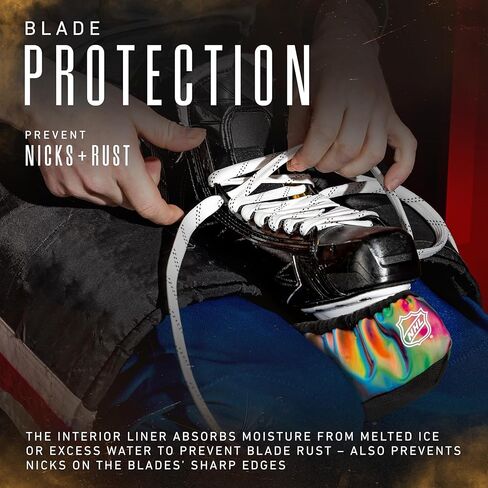 واقيات التزلج على الجليد من Franklin Sports NHL Hockey - أغطية شفرات للبالغين + الشباب لزلاجات هوكي الجليد - ممتصات تزلج هوكي الجليد - متوفرة بمقاسات التزلج للشباب والصغار والكبار in Kuwait