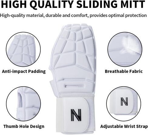 Sliding Mitt, Sliding Mitt for Baseball and Softball, Baseball Sliding Mitt for Left and Right Hands, Baseball Protective Equipment for Youth and Adult in Saudi Arabia