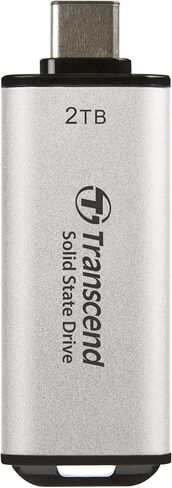 محرك الأقراص الصلبة الخارجي Transcend TS2TESD300C سعة 2 تيرابايت، USB من النوع C، بسرعات تصل إلى 1,050 ميجابايت/ثانية in Saudi Arabia