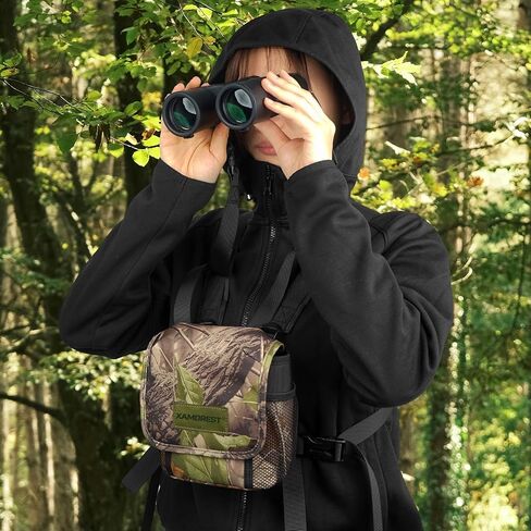 Universal Binocular Case, Binocular Harness for Hunting Case with Adjustable Shoulder Straps, 2 Mesh Pockets, Yellow in Saudi Arabia