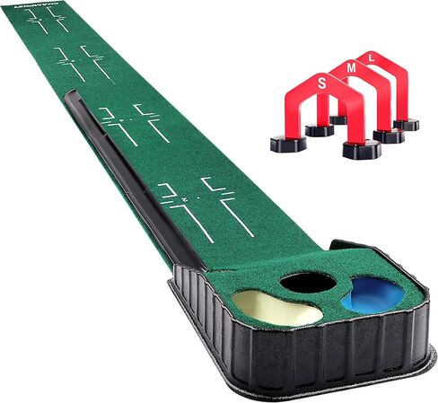 CHAMPKEY Golf Putting Green Indoor - Advanced Guides Golf Putting Mat - Enhance Putting Accuracy and Challenge in Saudi Arabia