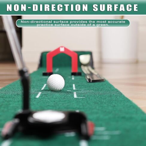 CHAMPKEY Golf Putting Green Indoor - Advanced Guides Golf Putting Mat - Enhance Putting Accuracy and Challenge in Saudi Arabia