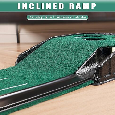 CHAMPKEY Golf Putting Green Indoor - Advanced Guides Golf Putting Mat - Enhance Putting Accuracy and Challenge in Saudi Arabia