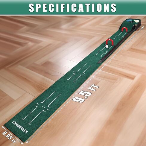 CHAMPKEY Golf Putting Green Indoor - Advanced Guides Golf Putting Mat - Enhance Putting Accuracy and Challenge in Saudi Arabia