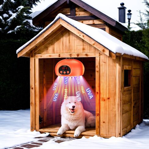 Chicken Coop Heater Lamps,200W-500W,Overheat Protection,E26/E27 Bulb Light, Reptile Heating Lamp 3-6-9-12 Hours Timer, Protable Greenhouse Heater for Outdoor Chicken Coop Indoor Rabbits Dog Cats in Saudi Arabia