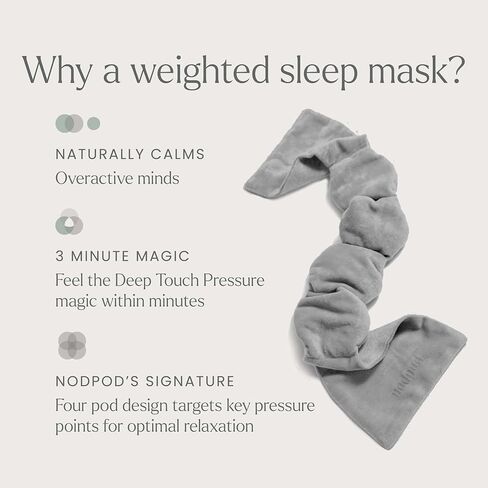 Nodpod Gentle Pressure Sleep Mask | Patented Light Blocking Design for Sleeping, Traveling & Relaxation - Black Onyx in Saudi Arabia