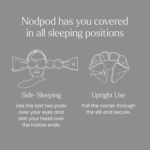 Nodpod Gentle Pressure Sleep Mask | Patented Light Blocking Design for Sleeping, Traveling & Relaxation - Black Onyx in Saudi Arabia