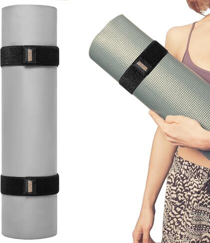 Adjustable Heavy-Duty Yoga Mat Strap - Elastic Bungee Wrap Organizer for Workout, Exercise, and Pilates Mat Storage in Saudi Arabia