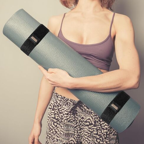 Adjustable Heavy-Duty Yoga Mat Strap - Elastic Bungee Wrap Organizer for Workout, Exercise, and Pilates Mat Storage in Saudi Arabia