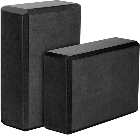 MoKo Thin Yoga Blocks 2 Pack, 9" x 6" x 3" High Density EVA Foam Yoga Block Exercise Bricks, Eco Friendly & Lightweight, Increase Flexibility & Balance, Great for Stretching & Holding Poses in Kuwait