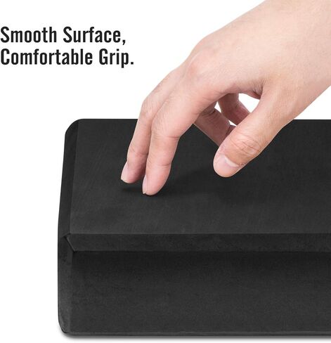 MoKo Thin Yoga Blocks 2 Pack, 9" x 6" x 3" High Density EVA Foam Yoga Block Exercise Bricks, Eco Friendly & Lightweight, Increase Flexibility & Balance, Great for Stretching & Holding Poses in Kuwait