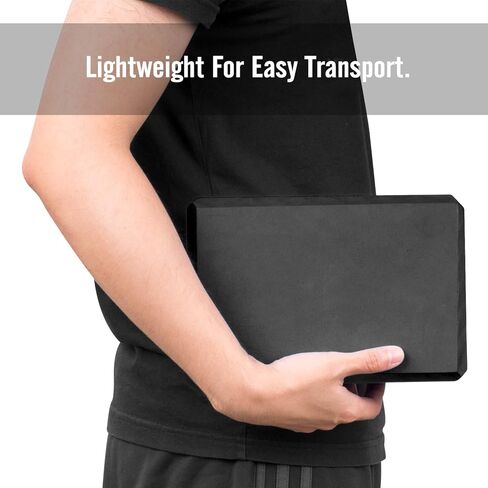 MoKo Thin Yoga Blocks 2 Pack, 9" x 6" x 3" High Density EVA Foam Yoga Block Exercise Bricks, Eco Friendly & Lightweight, Increase Flexibility & Balance, Great for Stretching & Holding Poses in Kuwait