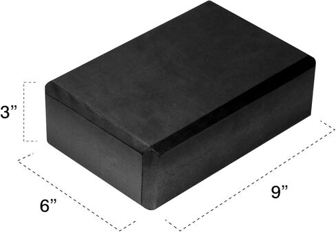 MoKo Thin Yoga Blocks 2 Pack, 9" x 6" x 3" High Density EVA Foam Yoga Block Exercise Bricks, Eco Friendly & Lightweight, Increase Flexibility & Balance, Great for Stretching & Holding Poses in Kuwait