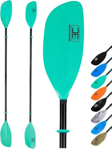 OCEANBROAD Kayak Paddle 86in/218cm, 90.5in/230cm Alloy Shaft 2-Piece Floatable Kayak Oar for Kayaking Canoeing Boating in Kuwait