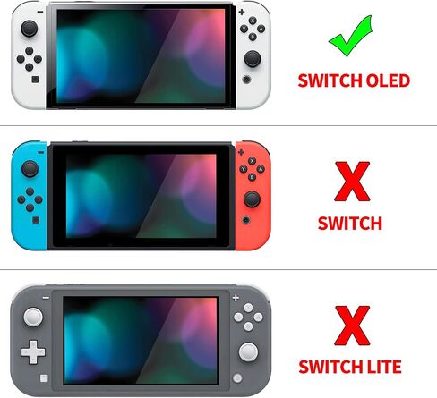 PlayVital AlterGrips Protective Case for Nintendo Switch OLED, Dockable Grip Cover for Nintendo Switch OLED Joycon w/Thumb Grips & Button Caps - Glossy Chameleon Green Purple in Saudi Arabia
