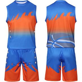 Kids Basketball Performance&Practice Jerseys Kids Personalized Sleeveless Breathable Training Uniform Sets for Boys & Girls