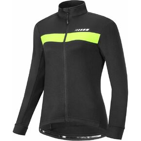 qualidyne Women's Thermal Cycling Jersey Long Sleeve Winter 3 Pockets Bike Fleece Jackets Windproof Biking Coat Cold Weather