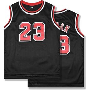 Youth Basketball Jerseys Classic #23 Hip Hop Kids Sweatshirt Unisex Shirt Uniform Black/Red XS-XL