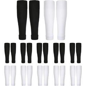 Nakaii Soccer Leg Sleeves for Youth Adults Shin Guard Sleeves Soft Flexible Calf Compression Sleeve Socks Fit for Soccer, Football, Basketball, Rugby