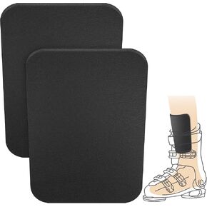 2 Pcs 6.5x5 Inch Snowboard Shin Pads-Thinkened Foam Ski Shin Guards-Cuttable Ski Shin Protector Pad for Ski Boot Liner Snowboard Sports Padded Shin Bang Protection