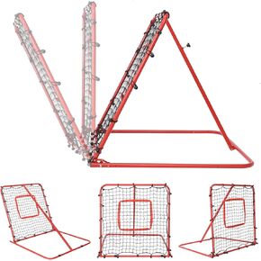 Soccer Rebounder 3.3x3.3FT/4.93×4.93FT Portable Soccer Net Thickened Tube Adjustable Angle for Lacrosse Softball Baseball Football Training, Easy Setup, Aids & Equipment for Kids Teens