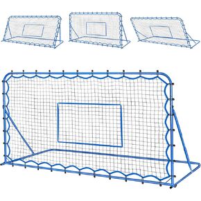 شبكة كرة القدم مقاس 7 × 3.7 قدم، تدريب كرة القدم بزاوية سريعة التبديل للتحكم في ممارسة التمرير، أدوات مساعدة ومعدات سهلة الإعداد للأطفال والمراهقين والبالغين