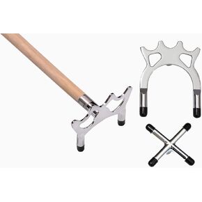 Accuplay Billiards 57" 2 Piece Maple Pool Bridge Stick, Choose Regular, Spider, Cross or All 3 Bridge Heads
