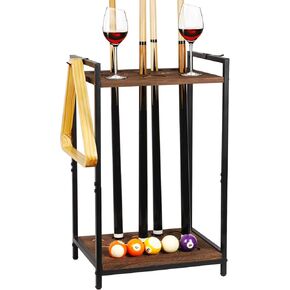 Pool Stick Holder Pool Cue Holder Floor Stand Cue Stick Holder 10-Hole Billiard Cue Racks for Game Room Billiard Room Decor Club Pool Table Accessories