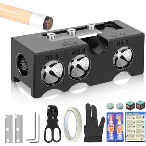 11-in-1 Billiards Pool Cue Tip Shaper, Pool Cue Accessories, Pool Cue Tips Replacement kit, Pool Cue Repair Kit Billiards Accessories for Replacement and Shaping Cue Tips