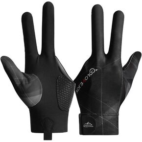 Pool Glove Left Hand, Billiard Pool Gloves for Left Hand 3 Finger, Snooker Cue Sport Glove Popular, Billiards Glove, Sizes for Men & Women