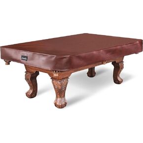 Heavy Duty Leatherette Billiard Pool Table Cover,Waterproof&Tearproof Cover for Pool Table,7/8/9 Foot Fitted(8FT/Brown)