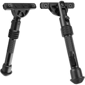 Xaegistac 5.7" to 8" Rifle Bipod Adjustable Compatible with M Lock Hand-Guard, Matte Black