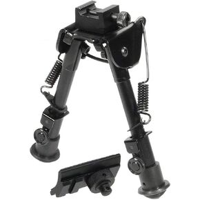 UTG Tactical OP Bipod, Rubber Feet, Center Height 6.1"-7.9" , Black