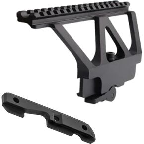 Gotical A-K Side Rail Scope Mount with Picatinny Quick Detach System for A-K 47 A-K 74 CNC Aluminum A-K 47/74 Side Rail Scope Mount w/ Red Green Reflex Sight with 4 Reticles