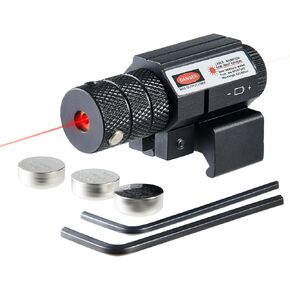 Pinty Compact Tactical Red Laser Sight with Picatinny Mount Alan Wrenches for Hunting - Easy and Bright