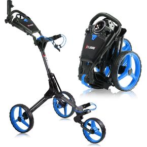 CUBE CART 3 Wheel Push Pull Golf CART - Two Step Open/Close - Smallest Folding Lightweight Golf CART in The World - Choose Color!