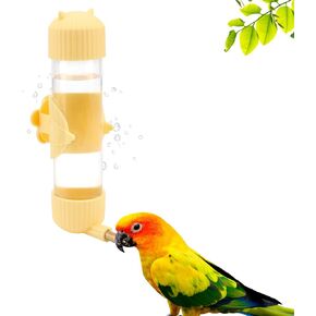 Wontee Bird Water Dispenser Parrot Waterer Automatic Bird Water Feeder for Medium Birds Cockatiel Conure Caique (S 5oz (150ml))