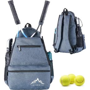 Himal Outdoors Tennis Backpack Tennis Bag - Large Storage Holds 2-3 Rackets and Necessities With Tennis,Pickleball,Racketball,Suitble for Women,Men and Teenagers