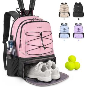 Tennis Bag Holds 2 Rackets, Professional Tennis Bags for Women, Tennis Backpack with Ventilated Shoe Compartment